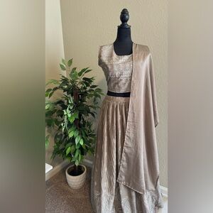 Indian lehenga - Skirt, corp top and Dupata